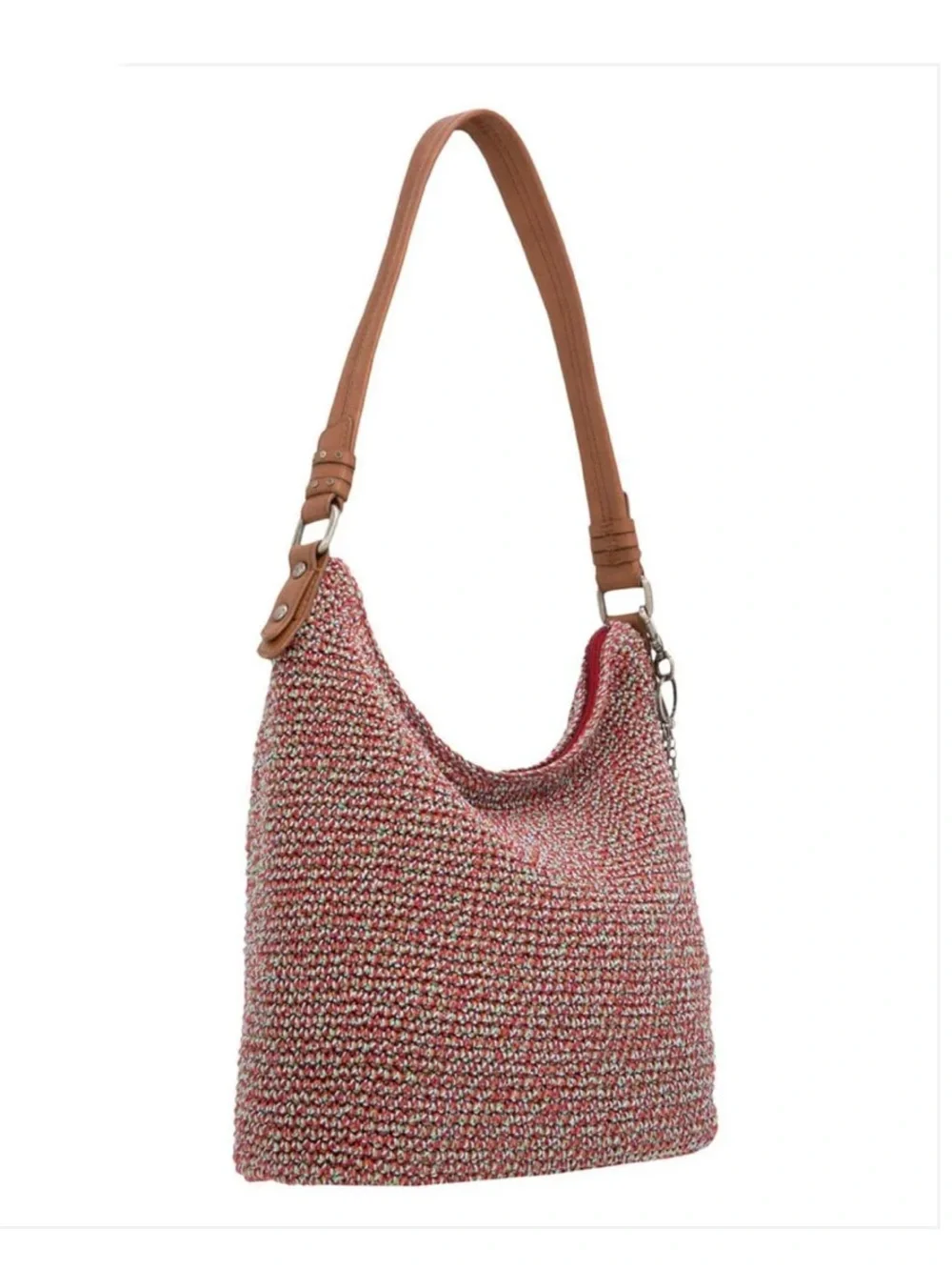 The Sak Sequoia Crochet Hobo, Red Static, Large
